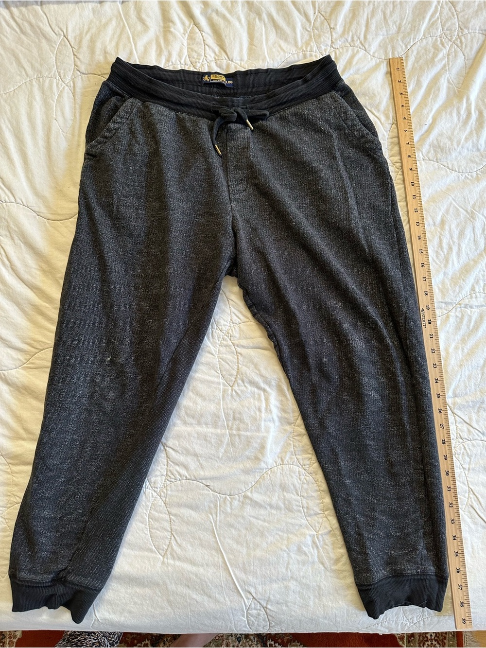 EUC Rugby University Men's Dark Gray Knit Jogger Pants - size L